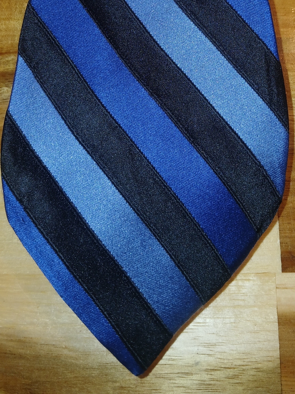 Express Blue and Black Diagonal Stripe Tie